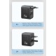 USAMS φορτιστής/αντάπτορας πρίζας CC309, USB & 2x USB-C, universal, 25W, μαύρος USAMS φορτιστής/αντάπτορας πρίζας CC309, USB & 2x USB-C, universal, 25W, μαύρος