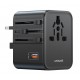 USAMS φορτιστής/αντάπτορας πρίζας CC309, USB & 2x USB-C, universal, 25W, μαύρος USAMS φορτιστής/αντάπτορας πρίζας CC309, USB & 2x USB-C, universal, 25W, μαύρος