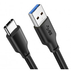 CABLETIME καλώδιο USB-C σε USB CMAMN, 3A, 5Gbps, 0.25m, μαύρο