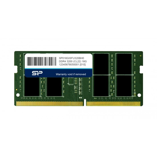 SILICON POWER industrial μνήμη DDR4 SODIMM SP016GISFU320BH0, 16GB, 3200MHz, CL22, -20~95 °C