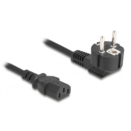 DELOCK καλώδιο τροφοδοσίας 81299, 3x 0.75mm², 1m, μαύρο