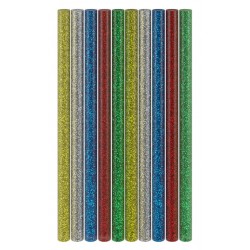 GOOBAY ράβδοι σιλικόνης 77855, Φ11mm x 200mm, glitter διάφορα χρώματα, 10τμχ