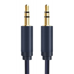 CABLETIME καλώδιο ήχου 3.5mm CT-AV301-H11G, gold plated, 5m, μπλε
