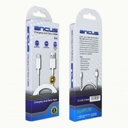 Καλώδιο Σύνδεσης και Φόρτισης Ancus Flow E44 USB σε Micro-USB 2.0A 480Mbps Data Transfer Λευκό 1m