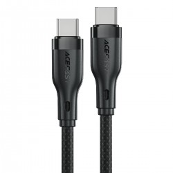 Καλώδιο σύνδεσης Acefast C8-03 USB-C σε USB-C 60W Braided Μαύρο 1.2m