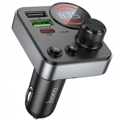 Bluetooth FM Transmitter Hoco E86 Alegria 48W με 2xUSB-A και 1xUSB-C BT 5.4 Υποστηρίζει και Αναπαραγωγή απο TF Card