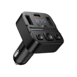 Bluetooth FM Transmitter Hoco E87 Delta 35W με 2xUSB-A και 1xUSB-C PD20W BT v5.4 Υποστηρίζει Αναπαραγωγή Μουσικής απο USB και Απάντηση Κλήσεων