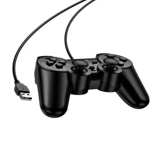 Gamepad Hoco GA3 Ενσύρματο με USB-A Συμβατό με PC Μήκος Καλωδίου 1.5m Μαύρο